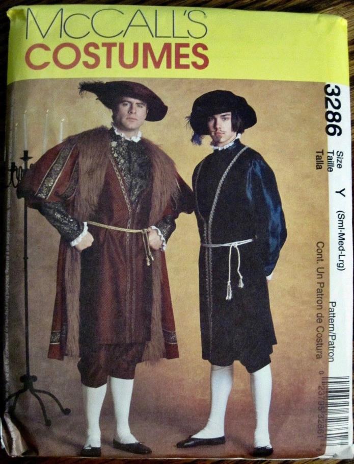 McCall's UNCUT Medieval Tudor Costume Pattern Size Small-Med-Large