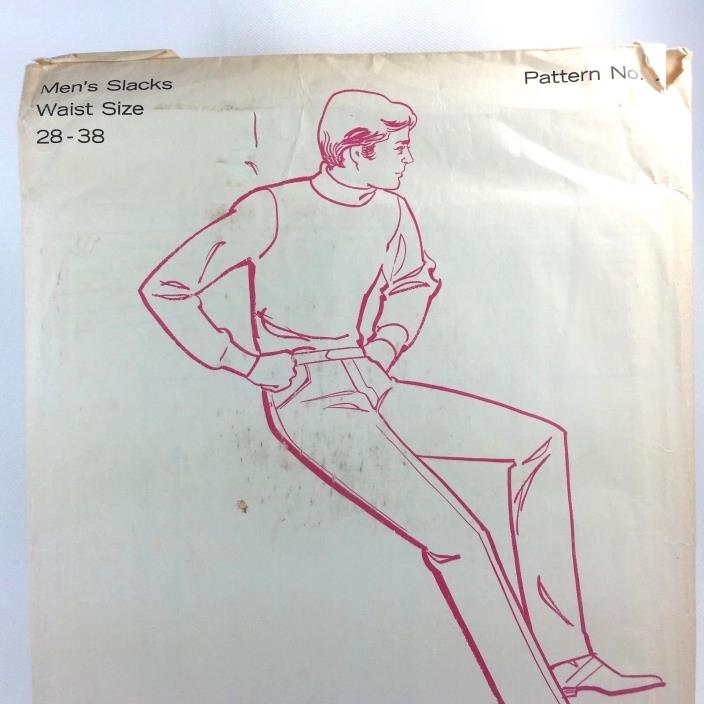 Vintage Men's Slacks Pants Sewing Pattern Kandel Knits Sizes 28-38