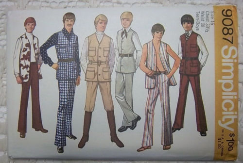 Boys Vest & Pants #9087 Size 16 Simplicity Pattern Un-Cut 1970