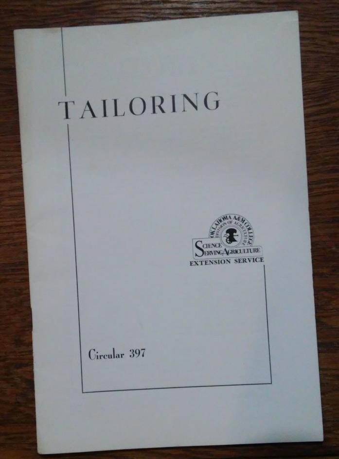 Vintage OSU Extension Circular 397, “Tailoring” (1960s)