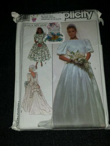 Simplicity #9050 Bridal Wedding Gown Dress Bridesmaid Dress Long & Short Sleeve