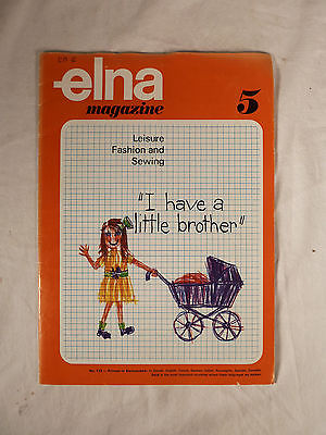 Elna Magazine #5 Leisure Fashion and Sewing w Uncut Patterns 70s Vintage