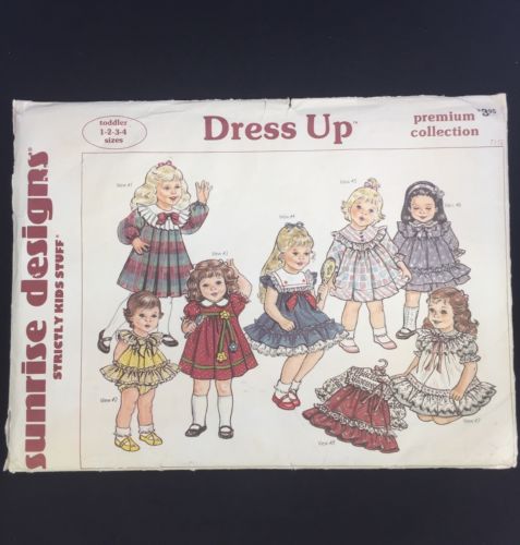 Vintage 1988 Sunrise Designs Dress-Up Toddler 1 2 3 4 Sizes Pattern T112