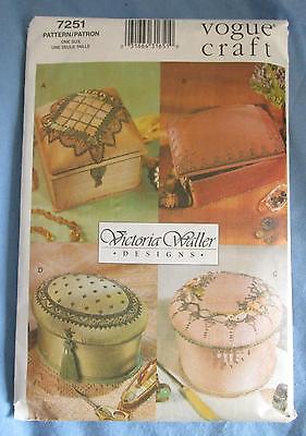 Vogue Craft Pattern 7251 Victoria Waller Designs Pin Beaded Boxes