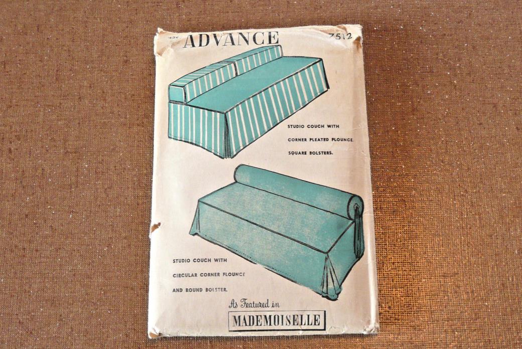 Advance Vtg 1940s 50s Sewing Pattern #7512 