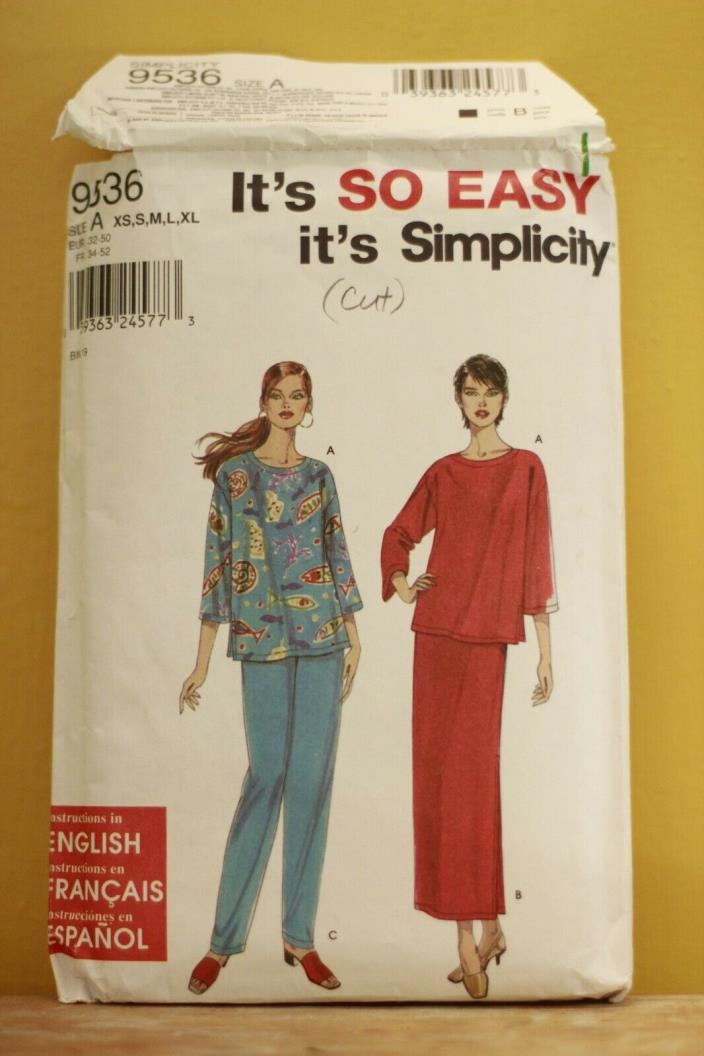 Simplicity 9536 Sewing Pattern