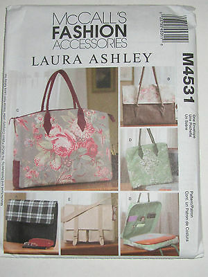 McCalls Sewing UNCUT Pattern 4531 Five Business Lined Bags Fashion Accessories