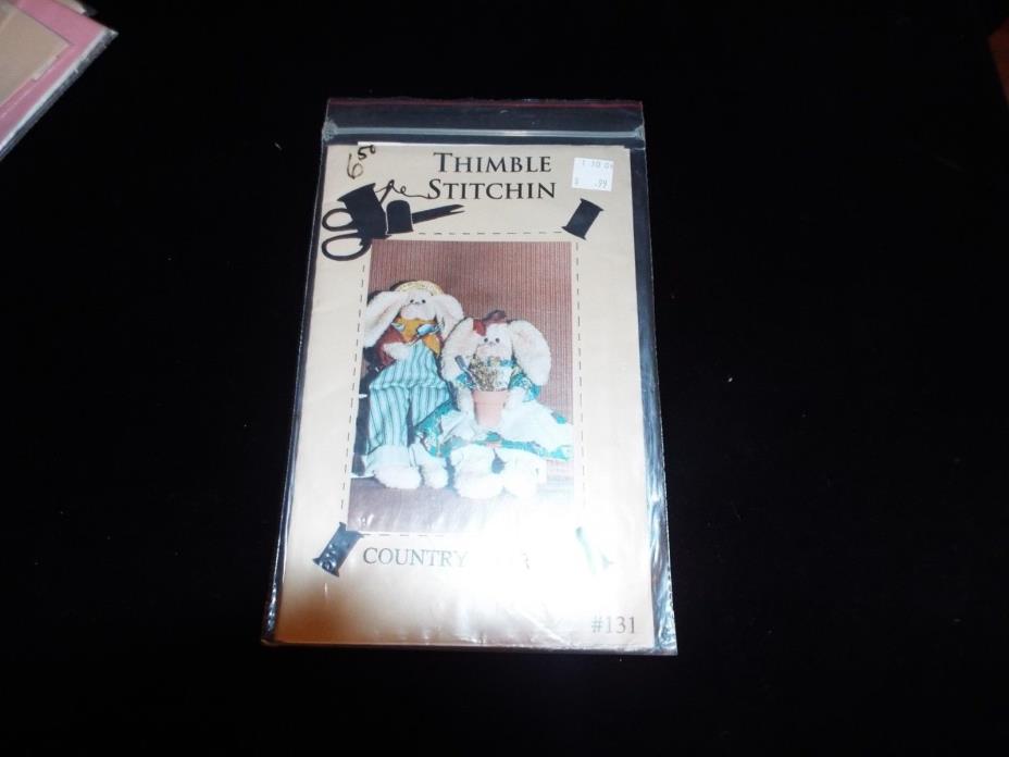 1 Vintage 1993 Thimble Stitchin County Hares #131 Sewing Craft Pattern