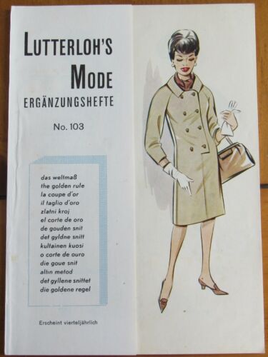 Lutterloh's Mode Supplement 103 Vintage 60s The Golden Rule 52 Patterns Booklet