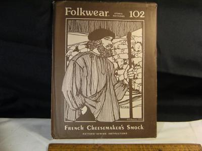 Folkware Ethnic pattern 102.  French Cheesemaker's Smock.  Unisex.  Uncut.