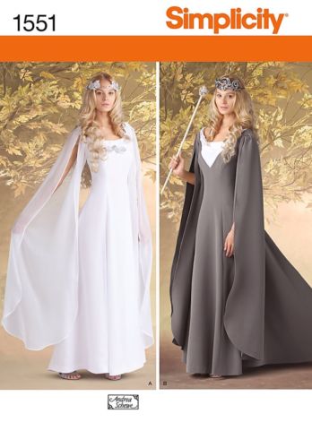 MEDIEVAL RENAISSANCE GOWN Madrigal Simplicity Pattern 1551 Sz 8 10 12 14 Uncut