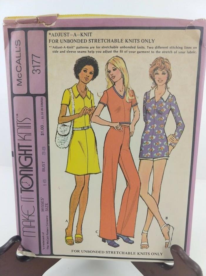 Vintage McCall's Sewing Pattern 3177 Coordinated Separates Size 16 Uncut 1972