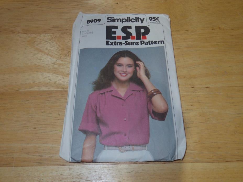 Simplicity ESP Sewing Pattern 8909 Misses' Stitched Yoked Button Shirt 14-16-18