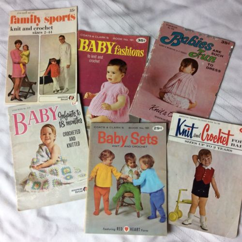 Vintage Starbook Coats & Clarks Baby Fashions Knit Crochet Pattern 6 Booklets
