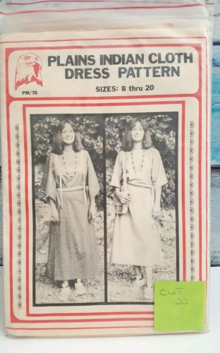 Vintage Plain Indian Clothing Dress Pattern Sizes 8-20 Eagle's View PM 76