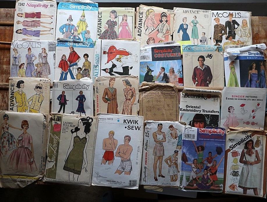 Lot of 46 Vintage Patterns 1950 to 1990s Simplicity McCalls Costumes Lot #4