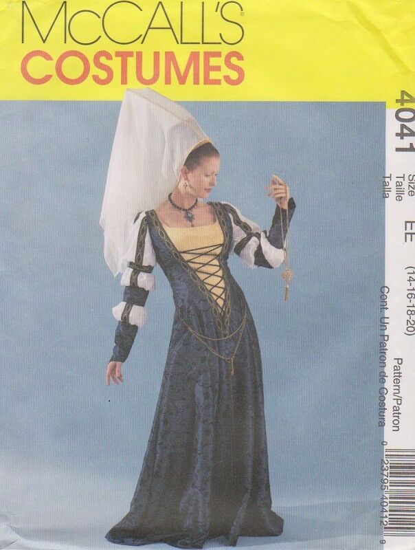 McCall's Sewing Pattern #4041 for Misses' Medieval Costume Gown & Hat  Sz.14-20