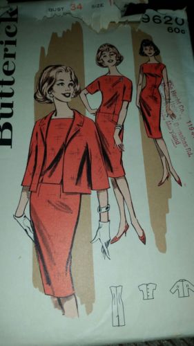 Vintage Butterick Pattern Size 14 Princess Sheath with Jacket