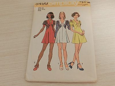 Simplicity Pattern #5499 Size 10 bust 32 1/2