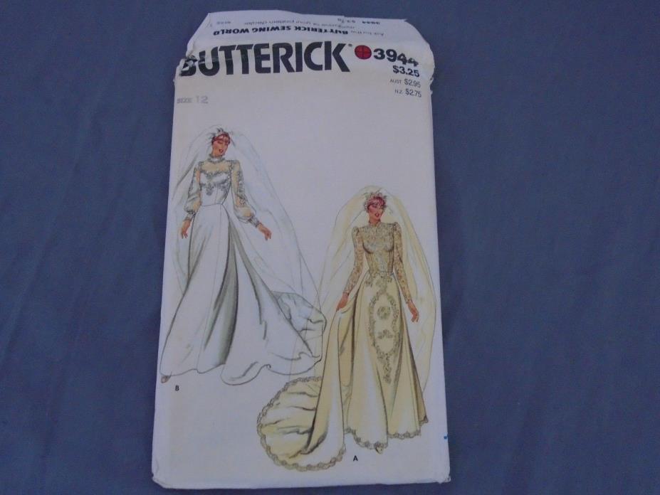 Wedding and Bridesmaid dress Butterick Pattern size 12