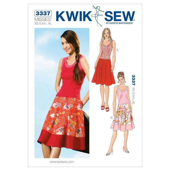 KWIK SEW Pattern 3337 Misses' Skirts & Tops  XS-XL - New - Uncut - NOS