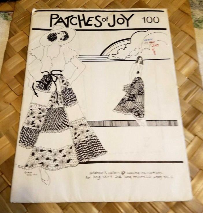 Patches Of Joy 100 Skirt For Long And Reversible Wrap Pattern Up To Hip 44