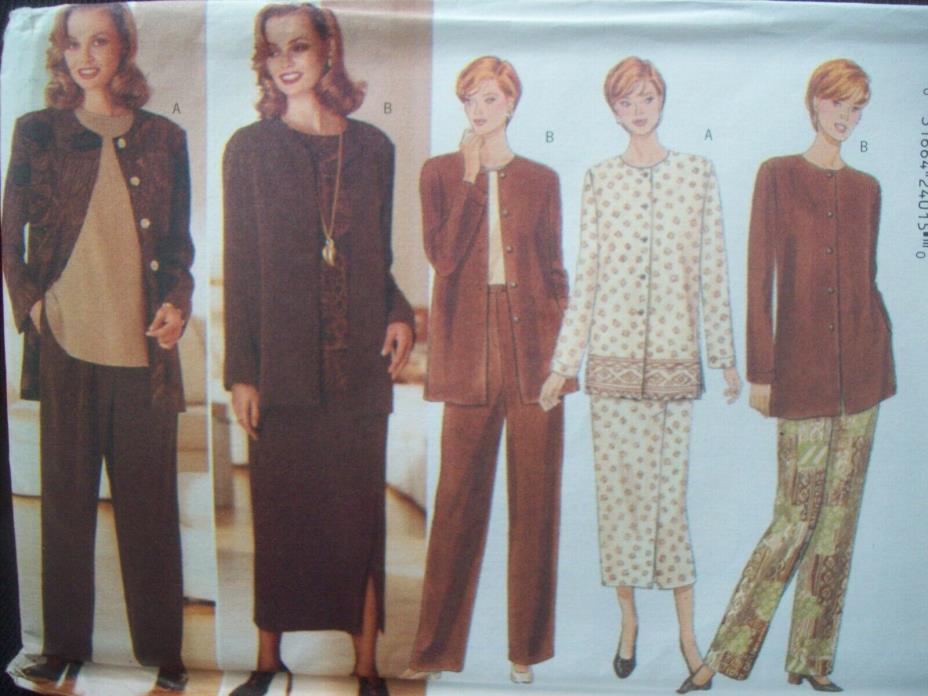 Vintage Butterick Pattern 4582 JH Collectibles Wardrobe Sizes 6-10 UC/FF NOS