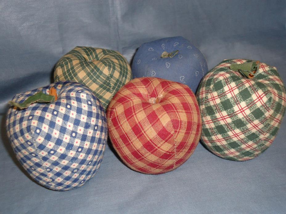 Apple Style Pin Cushion Pillow, Needle Holder, Set of 5, Sewing Craft, #1178-HMS