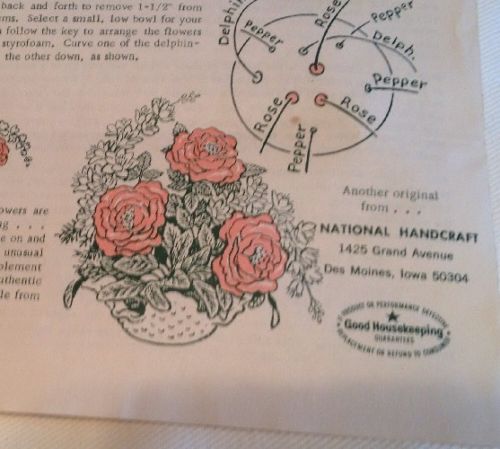 NEW- ROSE ARRAY glis-glass National Handcraft Society crafts boquet vintage kit