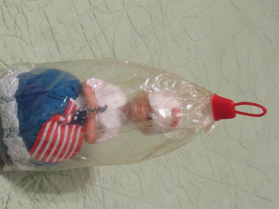 Vintage Betsy Ross Pin Cushion Doll 1976 In Original Package New American Flag