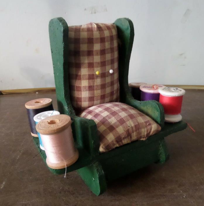 Sewers Rocking Chair Thread Holder & Pin Cushion
