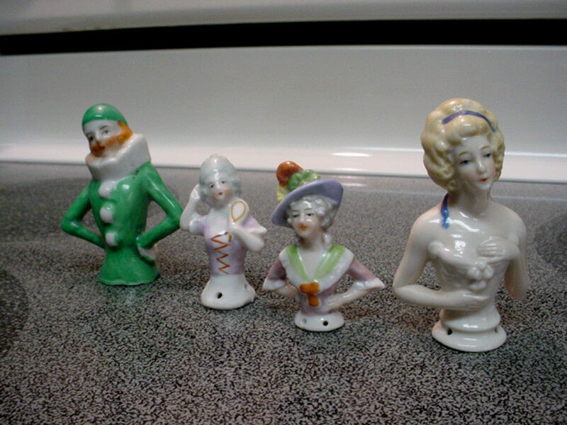 Set of 4 Vintage Half Doll Figurines