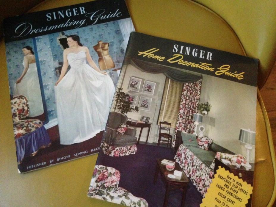 Vintage Singer Sewing Machine Dressmaking Guide & Home Decoration Guide c.1947