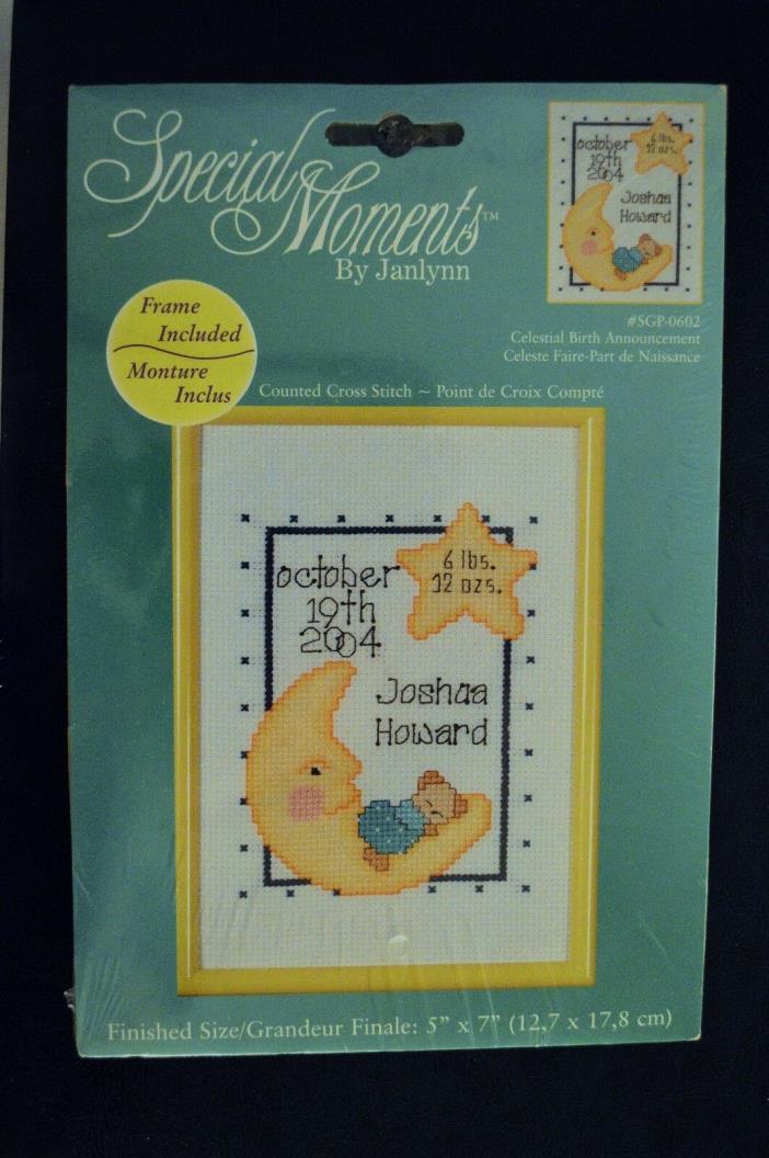 Special Moments by Janlynn Birth Announcement Counted Cross Stitch Kit