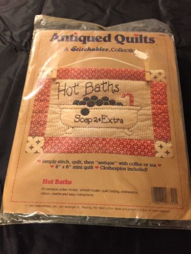 1989 Antiqued Quilts 8”x6” Kit Unopened Sewing Craft