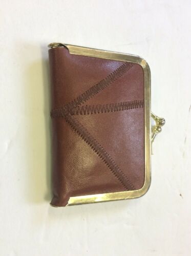 Vintage Leather Sewing Kit Brown Excellent