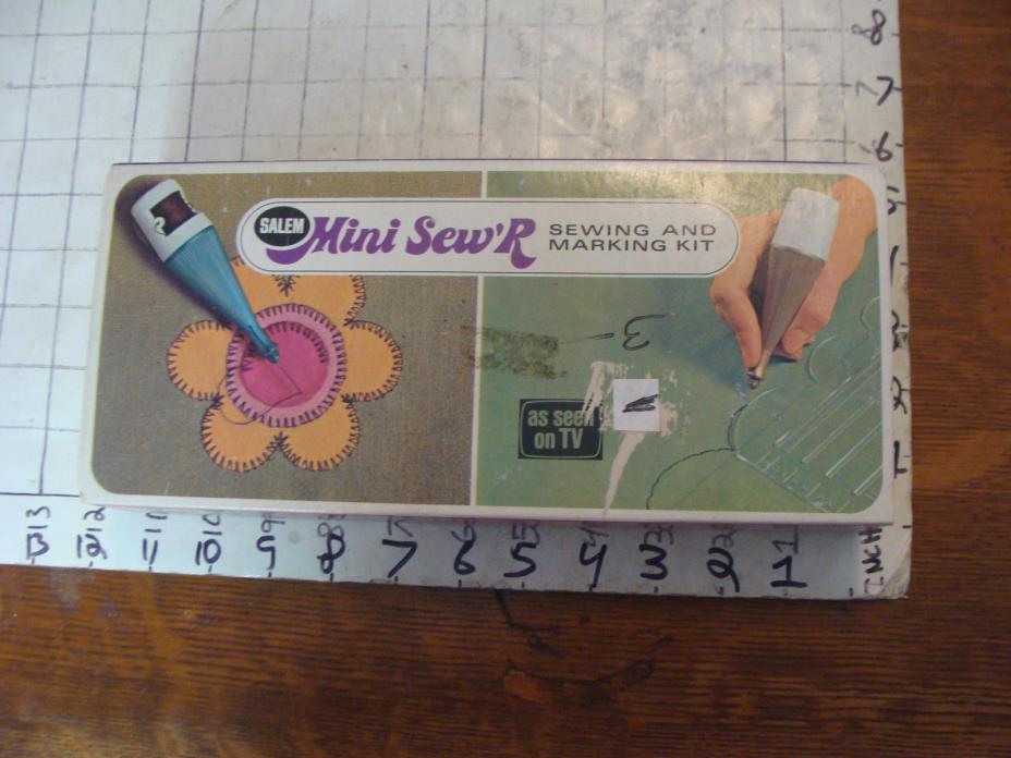Vintage Salem MINI SEW'R in box, sewing and marking kit