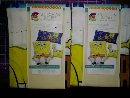 Nickelodeon Spongebob Squarepants stitch 'n stuff character pillow kit