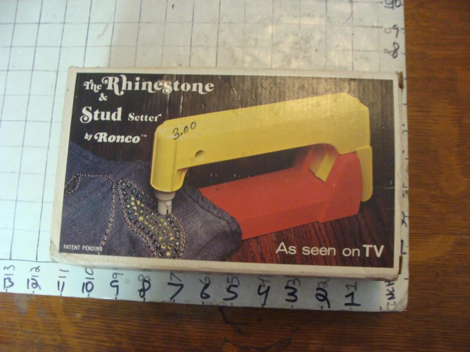 Vintage RONCO item: THE RHINESTONE & STUD SETTER in box