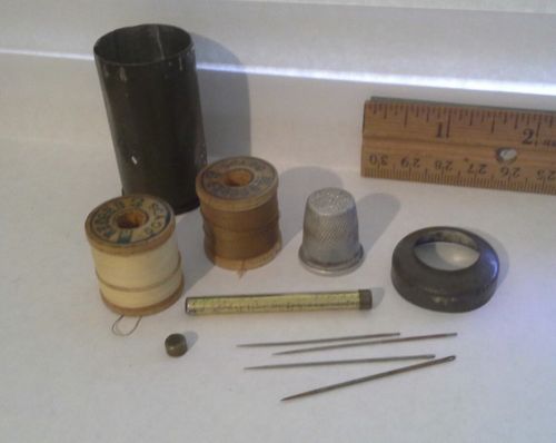 WW1 Small Vintage Sewing Kit olive drab military ww 1