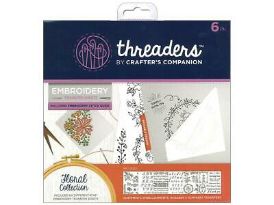 CRAFTER S COMPANION CCM82952  CC THREADERS EMBROIDERY TRANSFER SHEETS FLORAL