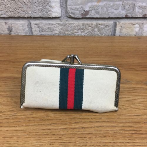 RARE Vintage 80s 90s Sewing Kit Coin Purse Manicure Set Pouch Wallet Vtg GUCCI