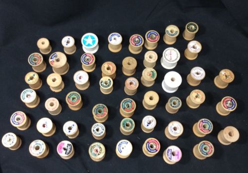 Wooden Spools Clarks And Star No Thread Vintage Lot Of 25 Collect Sewing crafts