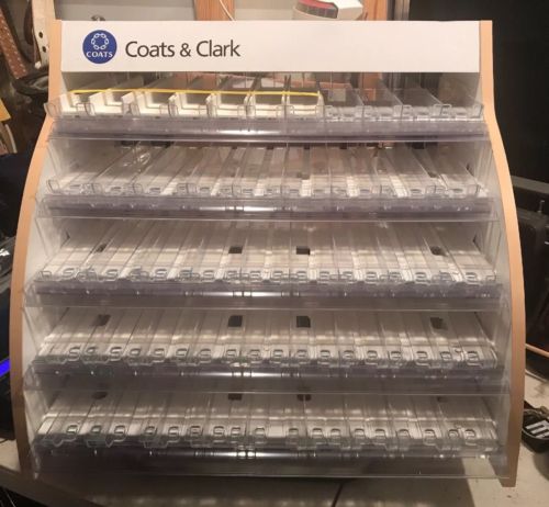 45 Slot Coats and Clark's Spool Thread Display Holder Sewing Advertising