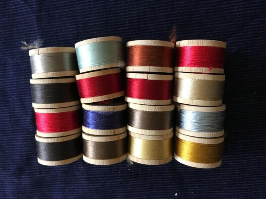 16 Corticelli Vtg Silk Buttonhole Twist Thread Many Colors D FREE SHIP
