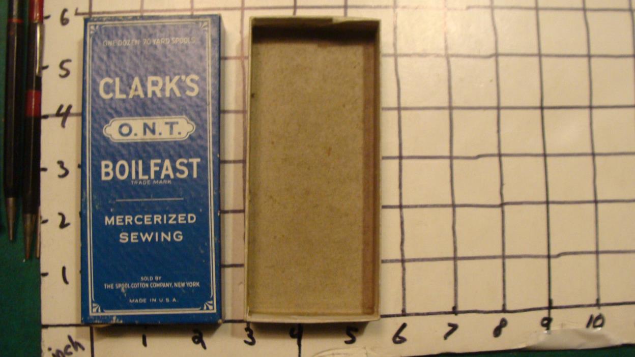 Vintage Original - CLARK'S O.N.T. BOILFAST mercerized blue box only
