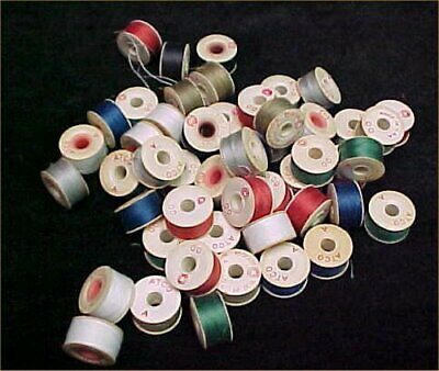 Vintage Lot of 50 Star ATCO Pre-Wound Bobbins Style A Color Variety Estate