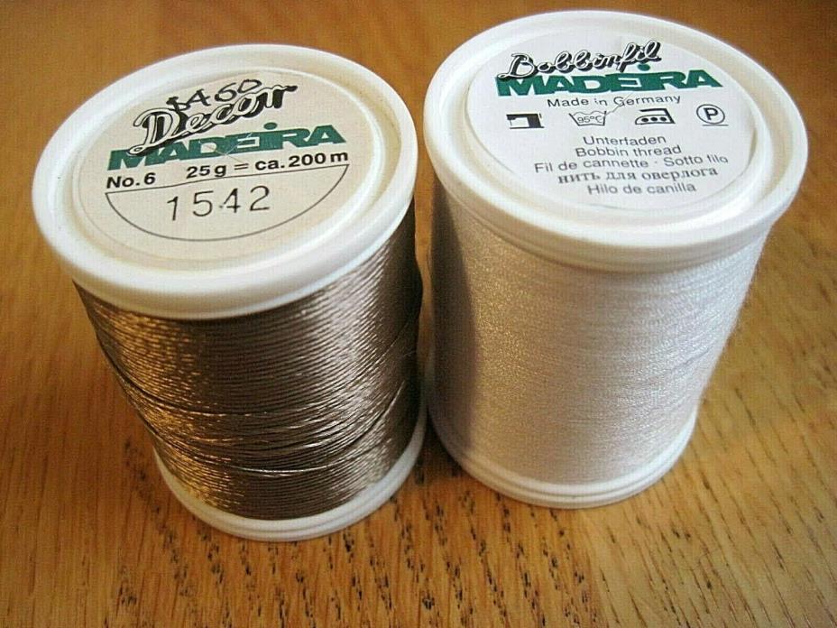 LOT 2 SPOOLS~MADEIRA SEWING THREAD~1 New & 1 Used
