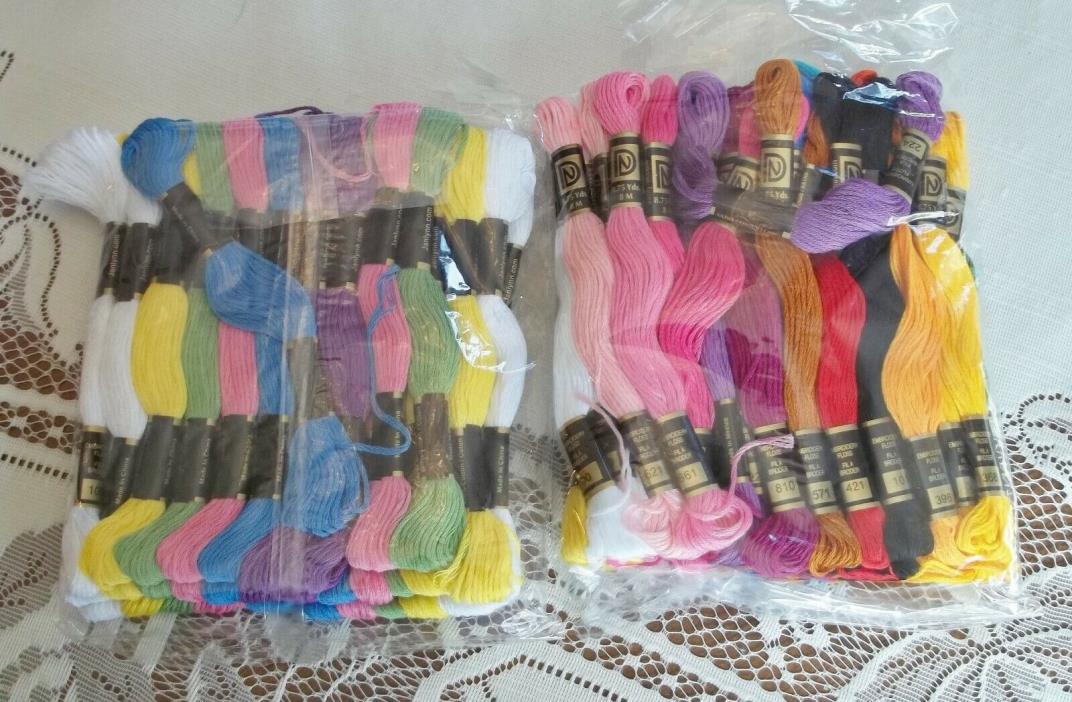 Vintage DN Cotton Embroidery Floss thread lot 200 skeins designs for the Needle