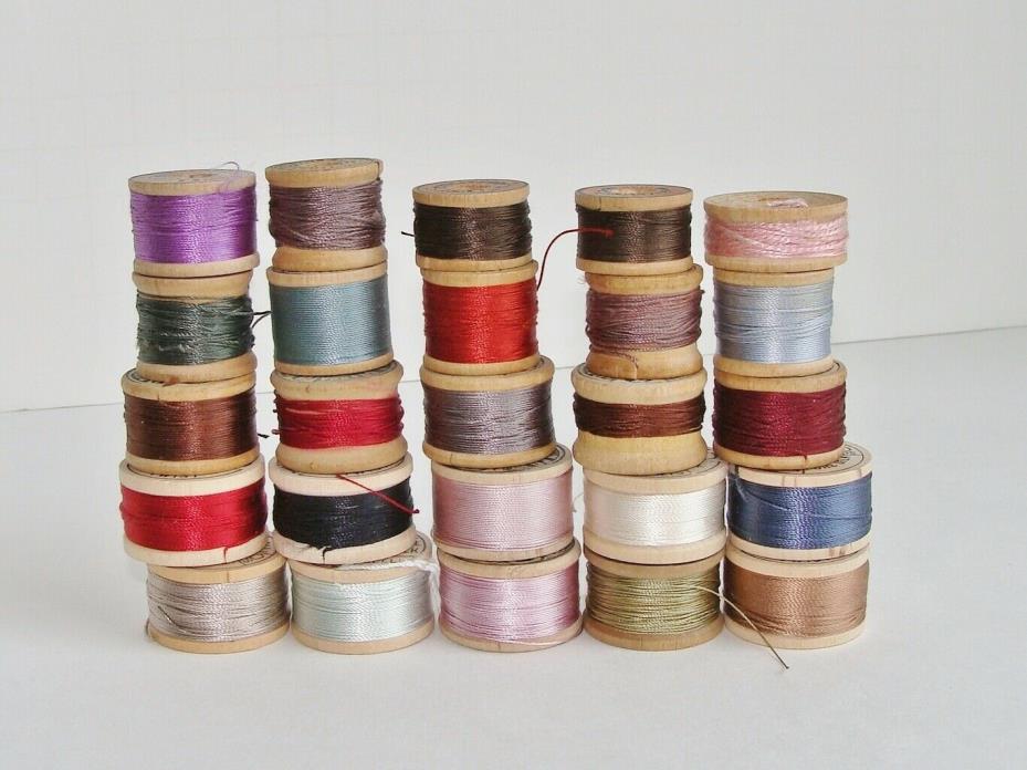 Vintage Silk Buttonhole Twist Thread Belding Corticelli Richardson Sz D, C & EE